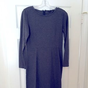 J Crew mid length cotton long sleeve dress